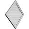 Ekena Millwork Diamond Surface Mount PVC Gable Vent: Non-Functional, w/ 2"W x 1-1/2"P Brickmould Frame, 32"W x 32"H GVPDI32X3202SN - alternate 4